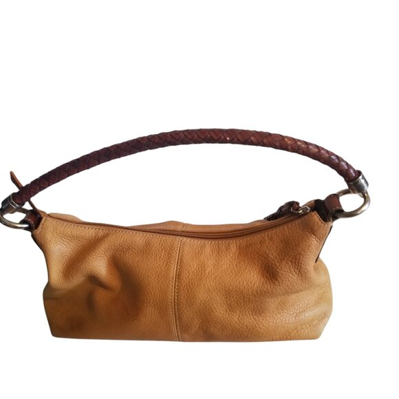 Fossil Women's Carmel Pebble Leather Boho Y2K Western Tan Purse - Picture 2 of 13